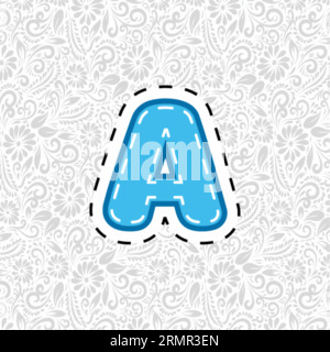 Alphabet Letter A, Alphabet Letter Design, Alphabet Letter Illustration, Letzte Kunst, Buchstabenillustration, Alphabetvektor, Schriftartvektor Stock Vektor