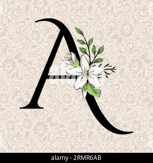 Alphabet Letter A, Alphabet Letter Design, Alphabet Letter Illustration, Letzte Kunst, Buchstabenillustration, Alphabetvektor, Schriftartvektor Stock Vektor