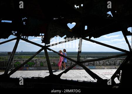 Ehemalige US-Abhörgebäude auf dem Teufelsberg in Grunewald Berlin Stockfoto