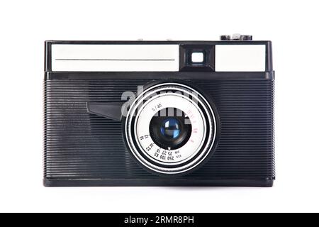 Rangefinder-Kamera Retro isoliert weiß Stockfoto