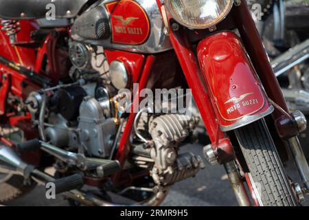 Italien, Lombardei, Treffen von Vintage Motorcycle, Moto Guzzi Stockfoto