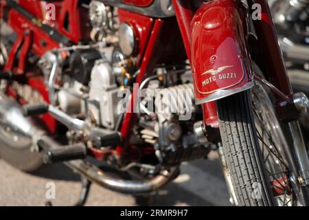 Italien, Lombardei, Treffen von Vintage Motorcycle, Moto Guzzi Stockfoto