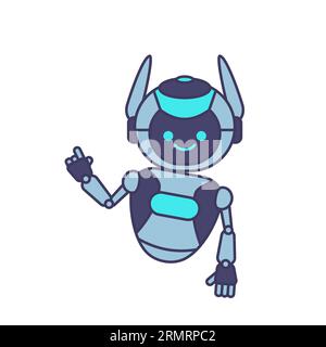 Vektor-Illustration der Roboterfigur. Roboter-Maskottchen-Charakter Stock Vektor