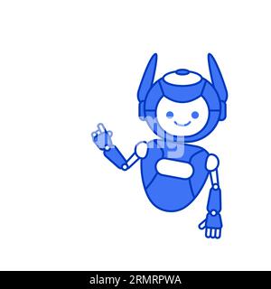 Vektor-Illustration der Roboterfigur. Roboter-Maskottchen-Charakter Stock Vektor
