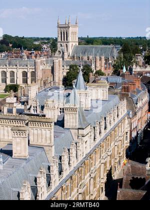 Blick auf Colleges, Cambridge Stockfoto