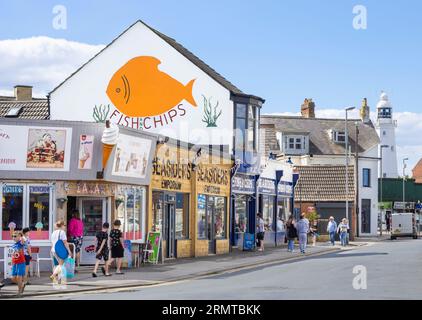 Withernsea Yorkshire Seasiders Fish and Chip Shop und Take Away Seaside Road Withernsea East Riding of Yorkshire England Großbritannien GB Europa Stockfoto