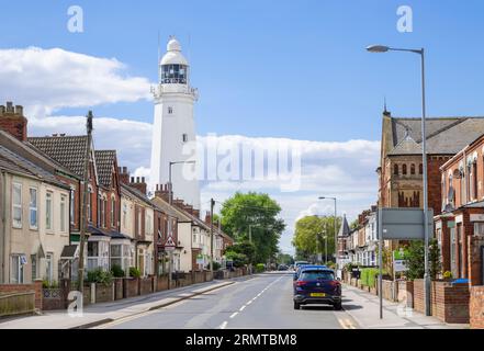 Withernsea Lighthouse ein Leuchtturm im Landesinneren an der Rumpfstraße Withernsea East Riding of Yorkshire England Großbritannien Europa Stockfoto