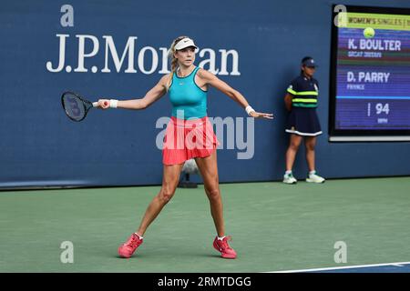 New York, New York, USA. 29. August 2023. KATIE BOULTER (GBR) in Aktion während der US Open - Tennis Championships 2023 (Bild: © Mathias Schulz/ZUMA Press Wire) NUR REDAKTIONELLE VERWENDUNG! Nicht für kommerzielle ZWECKE! Stockfoto