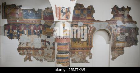 Biblische Szenen aus Santa Maria de Taüll nach 1123 durch den Meister des Jüngsten Gerichts Stockfoto