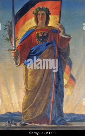 Germania (Paulskirche, Frankfurt am Main) 1848 von Philipp Veit Stockfoto