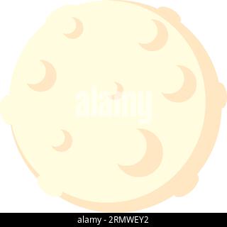 Isolierte farbige Mondskizze Symbol Vektor Stock Vektor