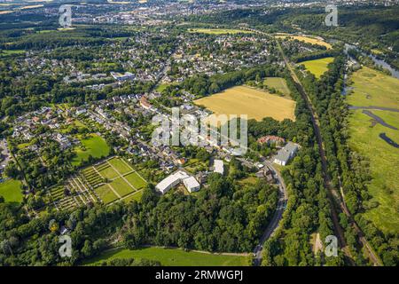 Luftbild, Stadtbild Bommern, Haus Buschey Altersheim, Diakonie Lutherhaus Altersheim, Evangelischer Friedhof Bommern, Rigeikenhof, Bommern, WIT Stockfoto