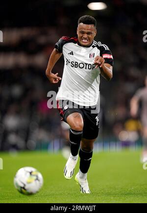 Fulhams Rodrigo Muniz während des Carabao Cup-Spiels in der zweiten Runde in Craven Cottage, London. Bilddatum: Dienstag, 29. August 2023. Stockfoto