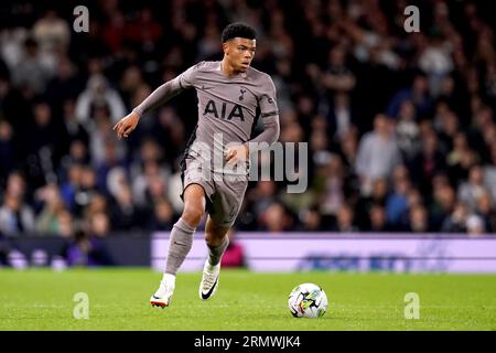 Tottenham Hotspurs Dane Scarlett während des Carabao Cup-Spiels in der zweiten Runde in Craven Cottage, London. Bilddatum: Dienstag, 29. August 2023. Stockfoto