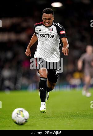 Fulhams Rodrigo Muniz während des Carabao Cup-Spiels in der zweiten Runde in Craven Cottage, London. Bilddatum: Dienstag, 29. August 2023. Stockfoto
