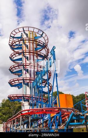 Schlittenfahrt im Steam & Vintage fest, Fordingbridge, Hampshire UK im August Stockfoto