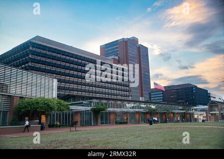 Philadelphia, Pennsylvania - 16. Juli 2019: Blick von der historischen Independence Hall in Philadelphia PA Stockfoto