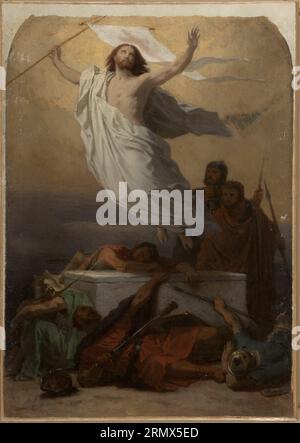 Esquisse pour l'église Saint-Eustache : La Résurrection du Christ vor 1856 von Emile Signol Stockfoto