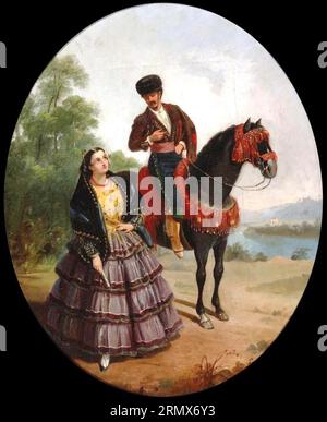 Pareja serrana zwischen 1850 und 1890 von Manuel Cabral y Aguado Bejarano Stockfoto