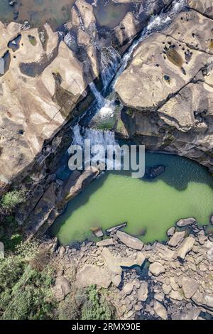 Luftaufnahme der Karkloof Falls in Howick, KwaZulu Natal, Südafrika Stockfoto