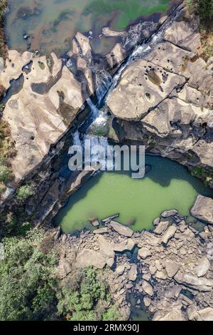 Luftaufnahme der Karkloof Falls in Howick, KwaZulu Natal, Südafrika Stockfoto