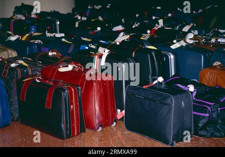 Lifestyle-Reisen. Koffer auf dem Transport. Stockfoto