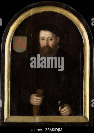 Porträt von Willem Fransz Overrijn van Schoterbosch (ca. 1510-?) Zwischen 1525 und 1574 von Cornelis Engelsz. Stockfoto