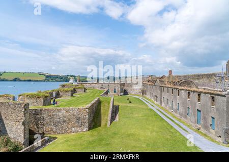 Kaserne ohne Dach und Schießstand in Charles fort Kinsale Ireland Stockfoto