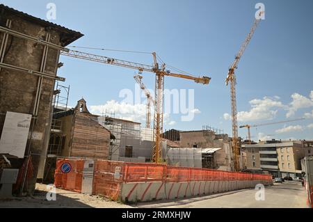 Quattordici anni dopo il terremoto dell'Aquila, a che punto siamo con la ricostruzione? Stockfoto