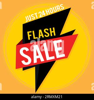 Farbige Flash-Verkaufsvorlage mit Text Vektor Stock Vektor
