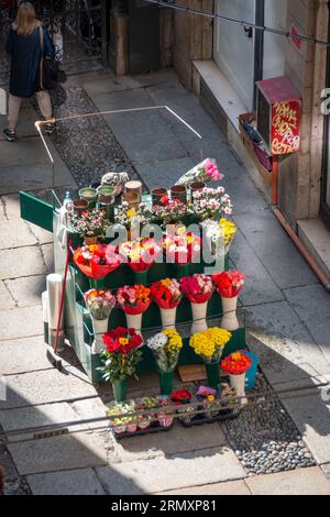 Hochwinkelansicht des Blumenstalls in Mailand, Italien Stockfoto