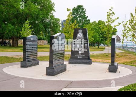 Memorial am Ufer in Windsor Ontario widmet sich der Ehrung aller Männer und Frauen, die in der Royal Canadian Navy und Teh Mechant Na dienten Stockfoto