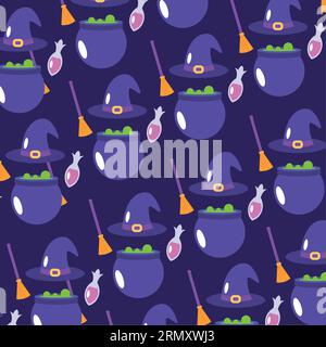 Nahtloser Musterhintergrund mit magischen Symbolen Vektor Stock Vektor