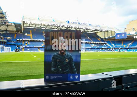 Stamford Bridge, Chelsea, London, Großbritannien. 30. August 2023. EFL Carabao Cup Fußball, Chelsea gegen AFC Wimbledon; Spieltag Programm Credit: Action Plus Sports/Alamy Live News Stockfoto