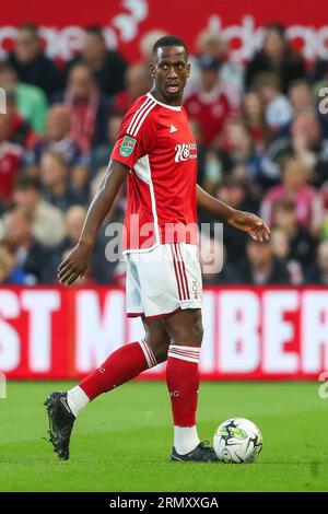 Willy Boly #30 von Nottingham Forest während des Carabao Cup-Spiels Nottingham Forest vs Burnley in City Ground, Nottingham, Großbritannien, 30. August 2023 (Foto: Gareth Evans/News Images) Stockfoto