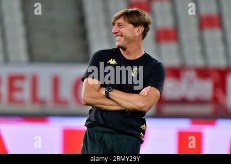 Bari, Italien. 30. August 2023. Trainer Michele Mignani (SSC Bari) während des SSC Bari vs ALS Cittadella, italienisches Fußballspiel der Serie B in Bari, Italien, August 30 2023 Credit: Independent Photo Agency/Alamy Live News Stockfoto