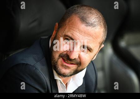 Lens, Frankreich. August 2023. Florian MAURICE während des Ligue-1-Fußballspiels der französischen Meisterschaft zwischen RC Lens und Stade Rennais (Rennes) am 20. August 2023 im Bollaert-Delelis-Stadion in Lens, Frankreich - Foto Matthieu Mirville/DPPI Credit: DPPI Media/Alamy Live News Stockfoto