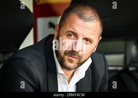 Lens, Frankreich. August 2023. Florian MAURICE während des Ligue-1-Fußballspiels der französischen Meisterschaft zwischen RC Lens und Stade Rennais (Rennes) am 20. August 2023 im Bollaert-Delelis-Stadion in Lens, Frankreich - Foto Matthieu Mirville/DPPI Credit: DPPI Media/Alamy Live News Stockfoto