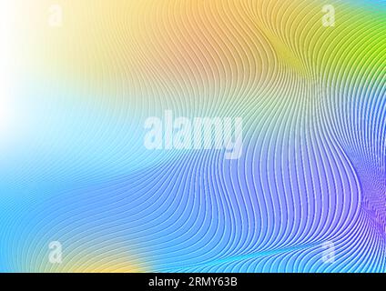 Farbenfroher, gewellter, abstrakter Hintergrund. Vektordesign Stock Vektor