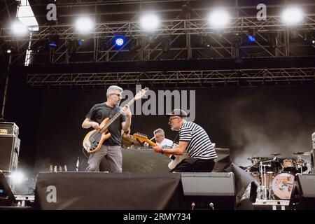 italienische Trio Motel Verbindung live auf der Bühne in Turin Stockfoto