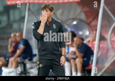 Bari, Italien. 30. August 2023. Trainer Michele Mignani (SSC Bari) während des SSC Bari vs ALS Cittadella, italienisches Fußballspiel der Serie B in Bari, Italien, August 30 2023 Credit: Independent Photo Agency/Alamy Live News Stockfoto