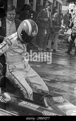 Jo Siffert gettin startete im März 701 beim Großen Preis von Watkins Glen F1 1970 auf dem 23. Platz und belegte den 9. Platz Stockfoto