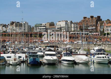 Ramsgate ist eine Stadt am Meer und eine Zivilgemeinde im Distrikt Thanet im Osten von Kent, England Stockfoto