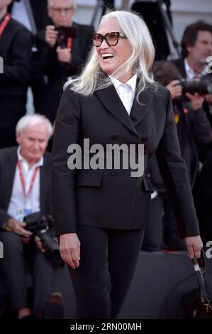 Venedig, Italien. 30. August 2023. Jane Campion nimmt am Mittwoch, den 30. August 2023, am 80. Internationalen Filmfestival in Venedig, an der Eröffnung des roten Teppichs Teil. Foto von Rocco Spaziani/UPI Credit: UPI/Alamy Live News Stockfoto