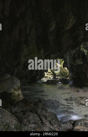 Fluss bei Pinal de Amoles, Queretaro Mexiko Stockfoto