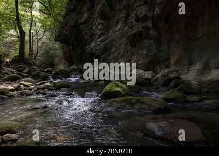 Fluss bei Pinal de Amoles, Queretaro Mexiko Stockfoto