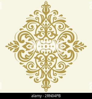 Orientalisches Muster mit Arabesken und floralen Elementen. Traditionelle klassische goldene Verzierung. Vintage-Muster mit Arabesken Stockfoto