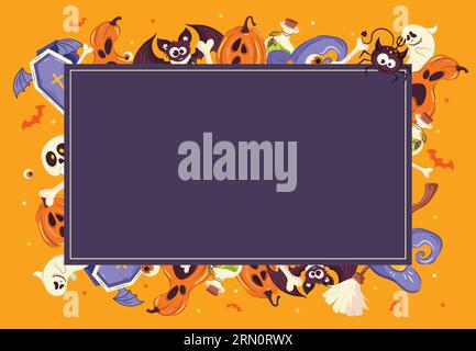 Halloween leerer Hintergrund und Halloween-Elemente. Website gespenstisch, Hintergrund oder Banner Halloween Vorlage Stock Vektor