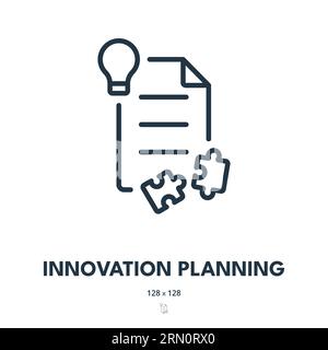 Symbol „Innovationsplanung“. Projekt, Start-up, Strategie. Bearbeitbare Kontur. Symbol „Einfacher Vektor“ Stock Vektor