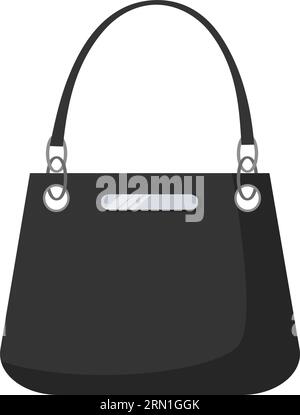 Schwarze Lederhandtasche Illustration Stock Vektor